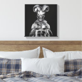 Dessin démon sur toile noire (Insitu(Chambre))