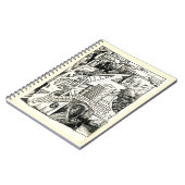 Dessin d'encre "Guerre moderne" Carnet photo Spira (Côté gauche)