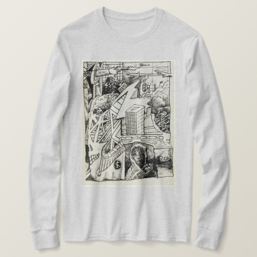 Dessin d'encre "Modern Warfare" T-shirt Basic (Design devant)