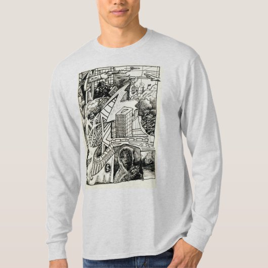 Dessin d'encre "Modern Warfare" T-shirt Basic (Devant)