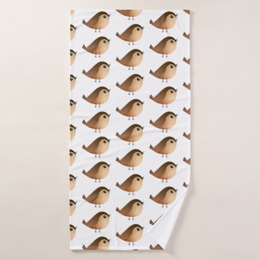 Dessin d'Oiseau de Bruant (Serviette de bain)