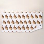 Dessin d'Oiseau de Bruant (Serviette de bain)