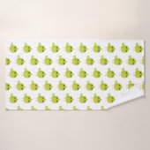 Dessin d'oiseau vert (Serviette de bain)