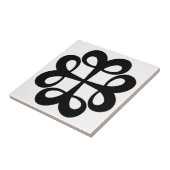 dessin d'ornement noir sur carreau blanc (Côté)