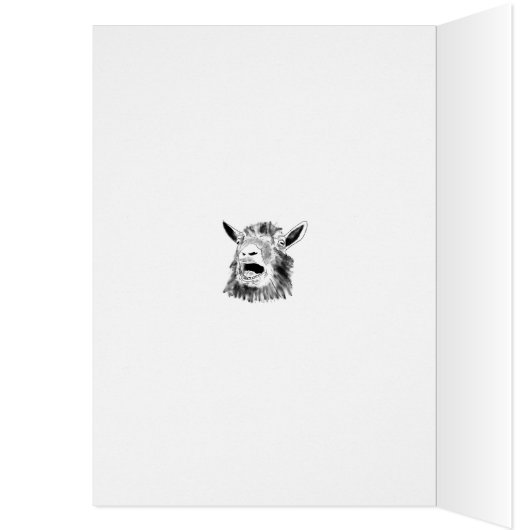 Dessin drôle de chèvre hurlant (Intérieur (Gauche))