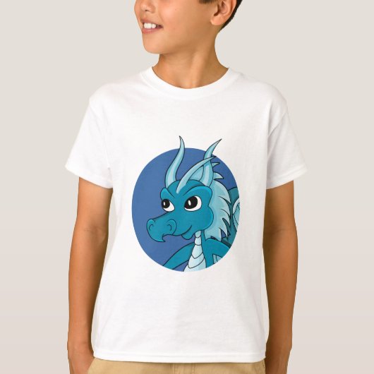 Dessin du dragon bleu T-Shirt (Devant)