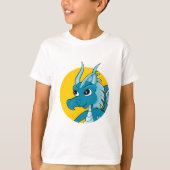 Dessin du dragon bleu T-Shirt (Devant)