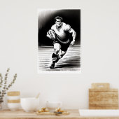 Dessin du joueur de rugby - Impression d'art (Cuisine)