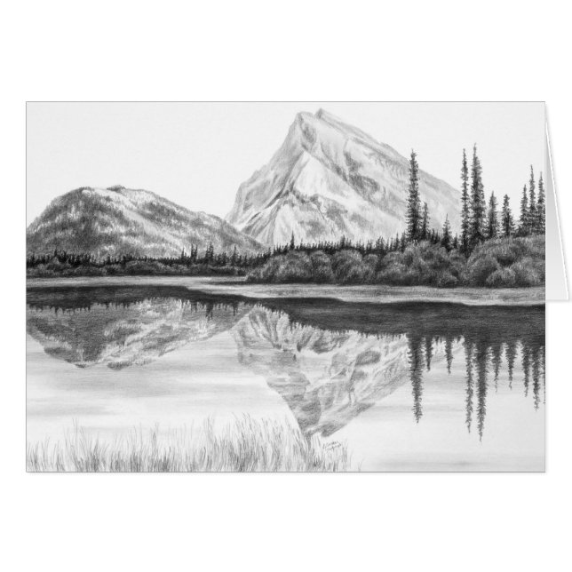Dessin du paysage des lacs de montagne par Kelli S (Devant Horizontal)