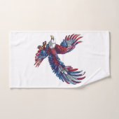 Dessin d'un aigle, concept 4 juillet (Serviette à main)