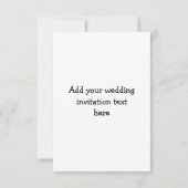 Dessin d'un couple Mariage Invitation (Dos)