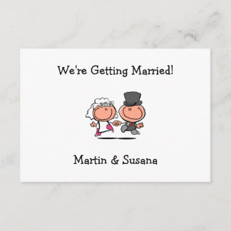 Dessin d'un couple Mariage Invitation