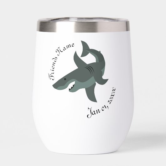 Dessin d'un grand requin effrayant (Arrière)