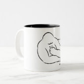 Dessin en ligne d'Ishmael sur tasse à café. (Devant gauche)