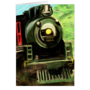 Dessin en pastel d'art de craie locomotive de