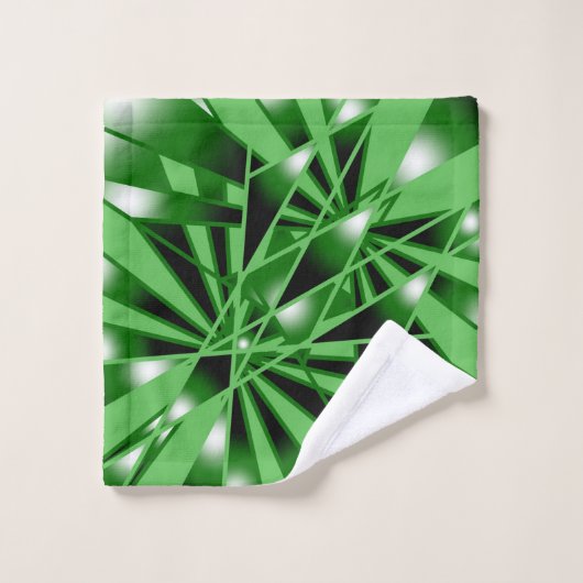 Dessin en perspective de fond couleur dégradé vert (Gant de toilette)