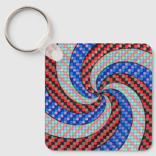 Dessin en spirale de porte-clés unique (Recto)