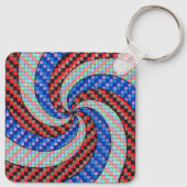 Dessin en spirale de porte-clés unique (Dos)
