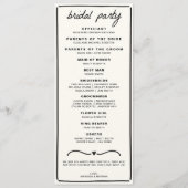 Dessin Ensemble Programme De Mariage De Bow (Dos)