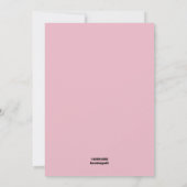 Dessin Fille de chat Anniversaire Invitation Pink (Dos)