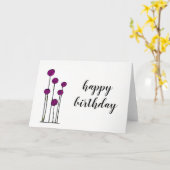 Dessin Fleur - Carte Anniversaire - Blanc à l'inté (Fleur jaune)