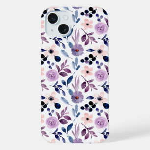 Dessin floral délicat avec feuilles de lavande mar