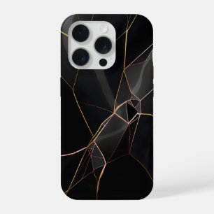 Dessin géométrique abstrait lignes rose gold noir