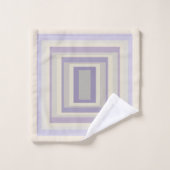 Dessin géométrique gris lavande encadré à la craie (Gant de toilette)