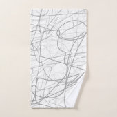 Dessin gris moderne et élégant 2 (Serviette à main)
