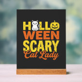 Dessin Halloween Dame Chat Effrayant_1 (Neutre)