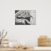 Dessin Hokusai - Impression d'art (Cuisine)