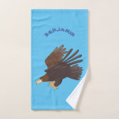 dessin humoristique d'aigle royal (Serviette à main)