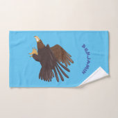 dessin humoristique d'aigle royal (Serviette à main)