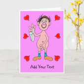 Dessin humoristique d'un homme carte (Fleur jaune)