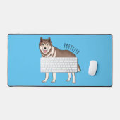 dessin humoristique sibérien husky (Clavier et souris)