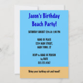 Dessin Invitation de tortue d'été (Dos)