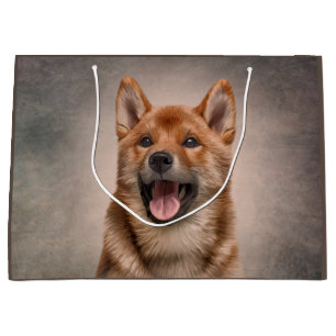 Dessin Japonais Shiba Inu chien Grand sac cadeau