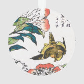 Dessin japonais vintage, Peonies et Bruant (dos)