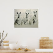 Dessin Kangaroos - Impression d'art (Cuisine)