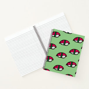 Dessin Kawaii Sushi, riz au poisson et Carnet aux 