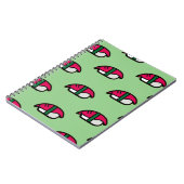 Dessin Kawaii Sushi, riz au poisson et Carnet aux  (Côté gauche)