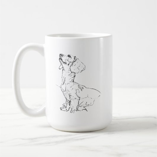 Dessin Mignon de Teckel, Tasse à Café pour Maman d (Gauche)