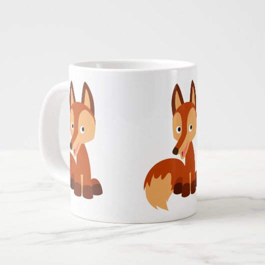 Dessin mignon Fox Jumbo Mug (Devant gauche)