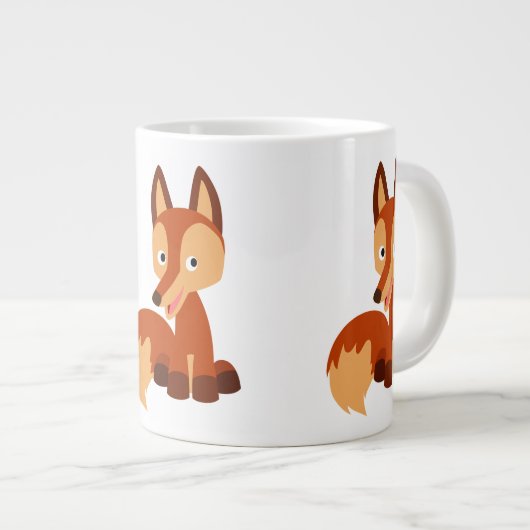 Dessin mignon Fox Jumbo Mug (Devant droit)