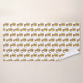 dessin mignon lion enfants retro safari jungle ani (Serviette de bain)