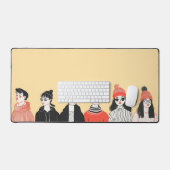 Dessin moderne simple des jeunes cool (Clavier et souris)