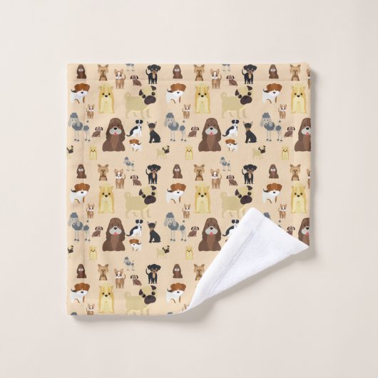 dessin motif pour chien mignon pour amoureux de le (Gant de toilette)