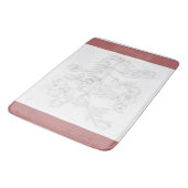Dessin Mughal sur un Tapis de Bain (Angle)
