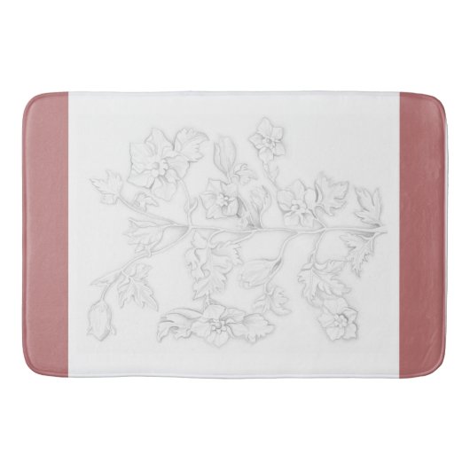 Dessin Mughal sur un Tapis de Bain (Devant)