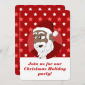 Dessin Noël fête imprimer invitations (Devant / Derrière)